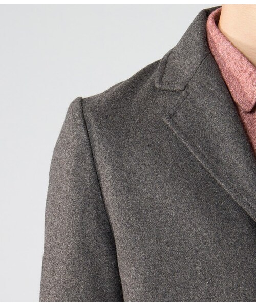 JUNRED（ジュンレッド）の「【先行予約】メルトンチェスターコート（ジャケット/アウター・メンズ・グレー/キャメル/ネイビー・0/1/2/3）」の8枚目の写真