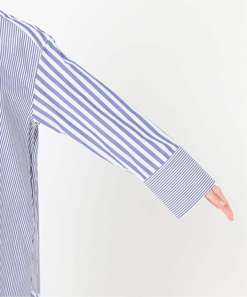 B.C STOCK(ベーセーストック)の「《予約》ストライプパターンシャツワンピース◆(ワンピース/ドレス・ブラック/(001)/フリー/在庫あり)」の22枚目の写真