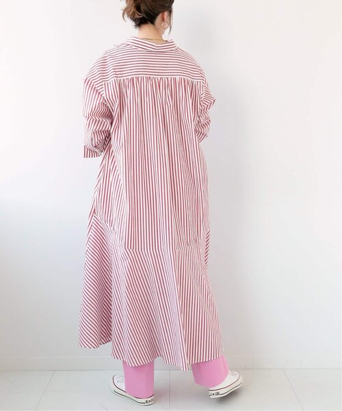 B.C STOCK(ベーセーストック)の「《予約》ストライプパターンシャツワンピース◆(ワンピース/ドレス・ブラック/(001)/フリー/在庫あり)」の15枚目の写真