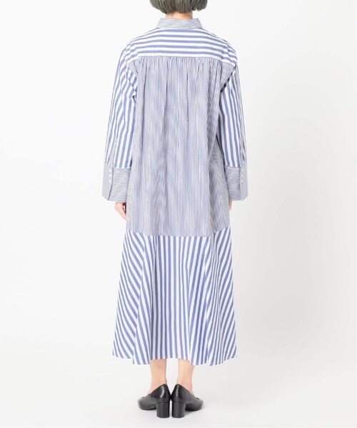 B.C STOCK(ベーセーストック)の「《予約》ストライプパターンシャツワンピース◆(ワンピース/ドレス・ブラック/(001)/フリー/在庫あり)」の19枚目の写真