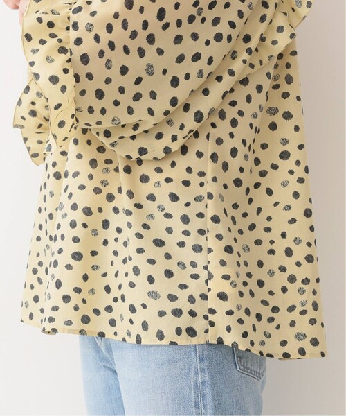 IENA LA BOUCLE レオパード　シフォン　フリル　ブラウス IENA（イエナ）の「《予約》IENA LA BOUCLE レオパード フリル