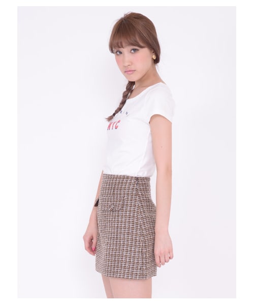 TITTY&CO.（ティティーアンドコー）の「ツイードミニスカート（スカート・レディース・ブラック/ブラウン/ブルー・S/M）」の6枚目の写真