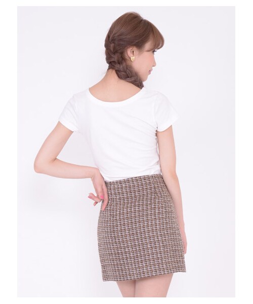 TITTY&CO.（ティティーアンドコー）の「ツイードミニスカート（スカート・レディース・ブラック/ブラウン/ブルー・S/M）」の5枚目の写真