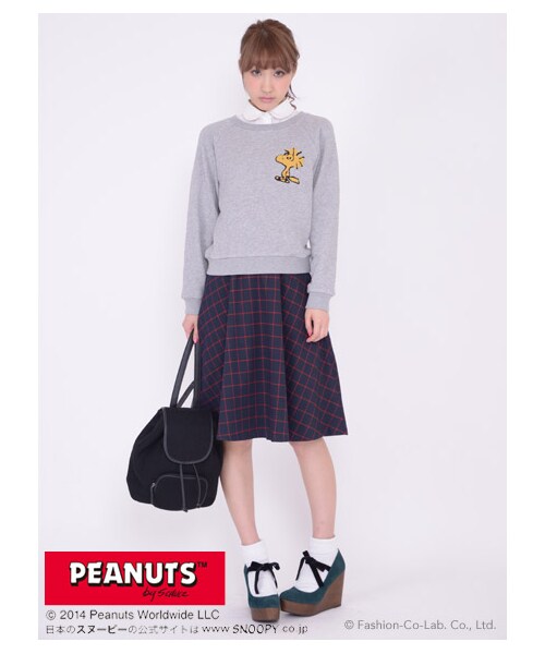 TITTY&CO.（ティティーアンドコー）の「チェックミディスカート（スカート・レディース・ブラック/グレー/ネイビー・S/M）」の10枚目の写真