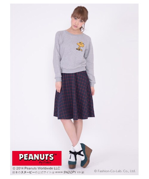 TITTY&CO.（ティティーアンドコー）の「チェックミディスカート（スカート・レディース・ブラック/グレー/ネイビー・S/M）」の3枚目の写真