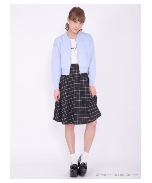 TITTY&CO.（ティティーアンドコー）の「チェックミディスカート（スカート・レディース・ブラック/グレー/ネイビー・S/M）」の11枚目の写真