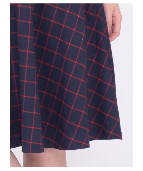 TITTY&CO.（ティティーアンドコー）の「チェックミディスカート（スカート・レディース・ブラック/グレー/ネイビー・S/M）」の8枚目の写真