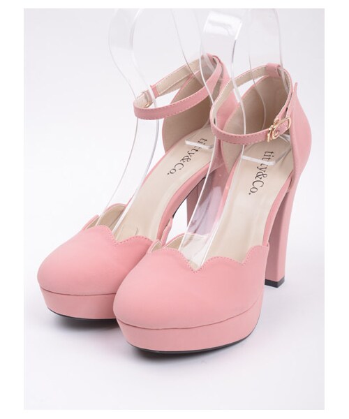 TITTY&CO.（ティティーアンドコー）の「スカラップパンプス（シューズ・レディース・ブラック/ブルー/ピンク・S/M/L）」の3枚目の写真