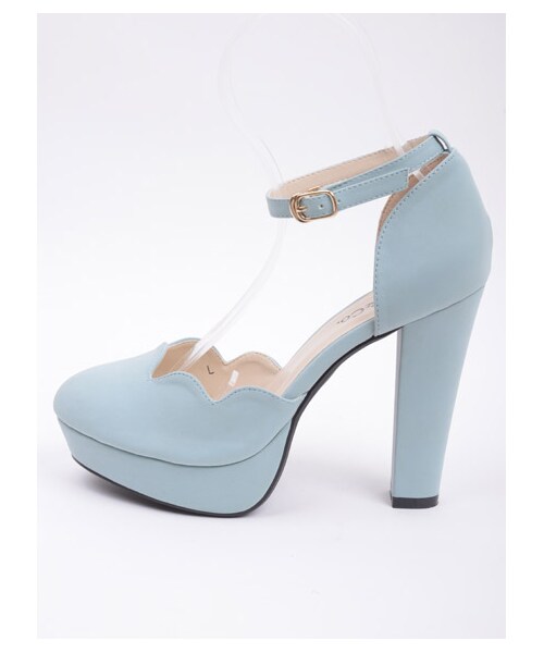 TITTY&CO.（ティティーアンドコー）の「スカラップパンプス（シューズ・レディース・ブラック/ブルー/ピンク・S/M/L）」の6枚目の写真