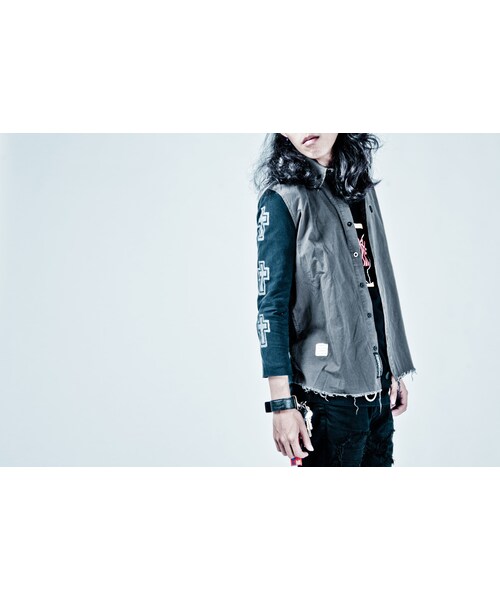 Slightly Numb（スライトリーナム）の「PALMER SHIRT（トップス・Black・00/01/02/03）」の5枚目の写真