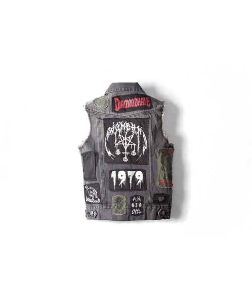 Slightly Numb（スライトリーナム）の「HYSTERIA DENIM VEST（ジャケット/アウター・Black・01/02/03）」の3枚目の写真