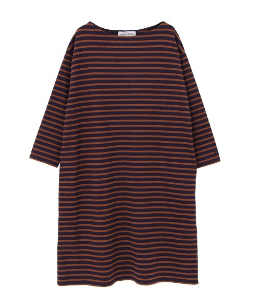 URBAN RESEARCH DOORS（アーバンリサーチドアーズ）の「FORK&SPOON配色橫紋洋裝（ワンピース/ドレス・レディース・棉原灰雙色/藏青棉原雙色/藏青紅雙色/棕藍雙色・one）」の3枚目の写真