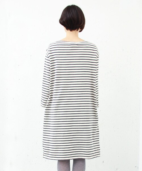 URBAN RESEARCH DOORS（アーバンリサーチドアーズ）の「FORK&SPOON配色橫紋洋裝（ワンピース/ドレス・レディース・棉原灰雙色/藏青棉原雙色/藏青紅雙色/棕藍雙色・one）」の14枚目の写真