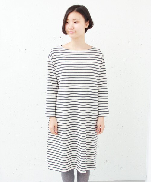 URBAN RESEARCH DOORS（アーバンリサーチドアーズ）の「FORK&SPOON配色橫紋洋裝（ワンピース/ドレス・レディース・棉原灰雙色/藏青棉原雙色/藏青紅雙色/棕藍雙色・one）」の12枚目の写真