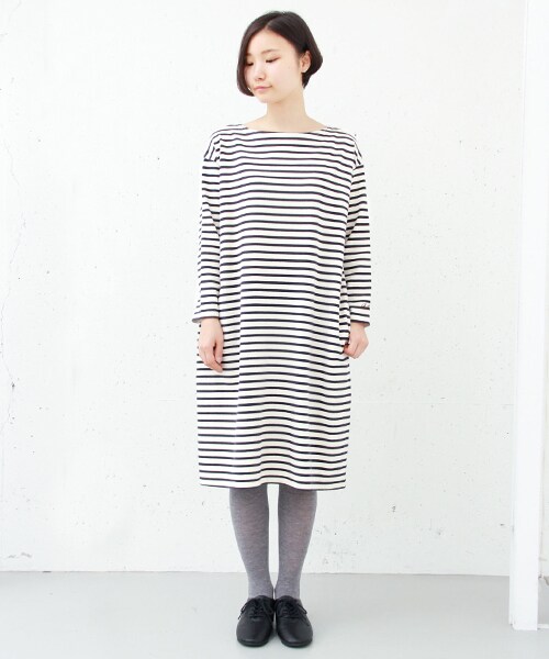 URBAN RESEARCH DOORS（アーバンリサーチドアーズ）の「FORK&SPOON配色橫紋洋裝（ワンピース/ドレス・レディース・棉原灰雙色/藏青棉原雙色/藏青紅雙色/棕藍雙色・one）」の5枚目の写真