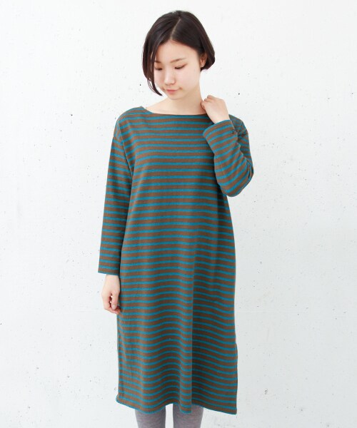 URBAN RESEARCH DOORS（アーバンリサーチドアーズ）の「FORK&SPOON配色橫紋洋裝（ワンピース/ドレス・レディース・棉原灰雙色/藏青棉原雙色/藏青紅雙色/棕藍雙色・one）」の8枚目の写真