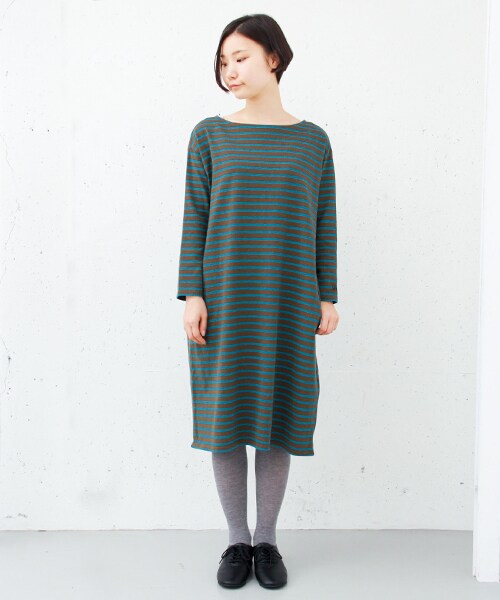 URBAN RESEARCH DOORS（アーバンリサーチドアーズ）の「FORK&SPOON配色橫紋洋裝（ワンピース/ドレス・レディース・棉原灰雙色/藏青棉原雙色/藏青紅雙色/棕藍雙色・one）」の7枚目の写真