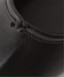 LE TALON GRISE レザースクエアプリーツフラット　ルタロン　23㎝ LE TALON（ルタロン）の「GRISE レザースクエアプリーツフラット