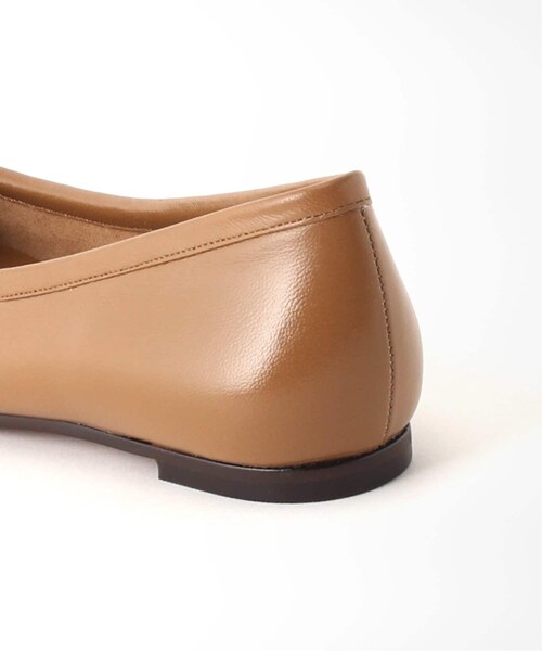 LE TALON GRISE レザースクエアプリーツフラット　ルタロン　23㎝ GRISEレザースクエアプリーツフラット（フラットシューズ）｜LE TALON