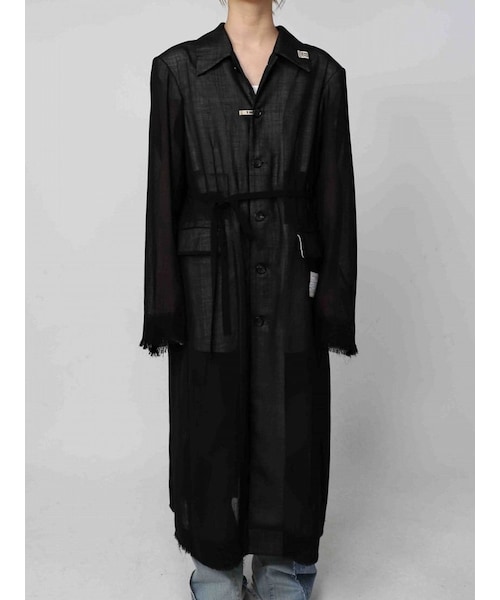 ミハラヤスヒロ新品シースルーウールシャツドレス MIHARAYASUHIRO（ミハラヤスヒロ）の「シースルー ウール シャツ