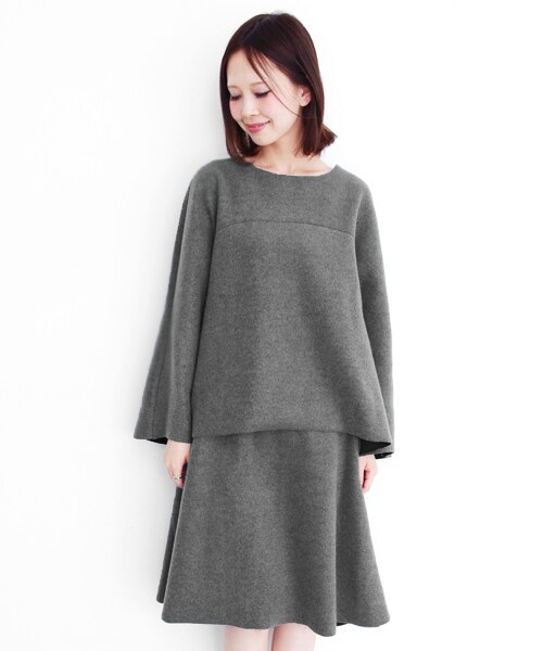 KBF(ケイビーエフ)の「超寬鬆套衫(トップス・レディース・黃色/藏青色/淺灰色・one)」の17枚目の写真