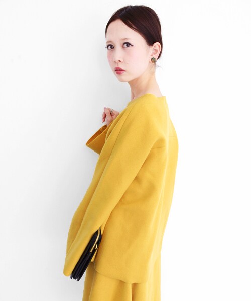 KBF(ケイビーエフ)の「超寬鬆套衫(トップス・レディース・黃色/藏青色/淺灰色・one)」の8枚目の写真