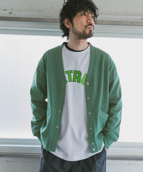 アーバンリサーチ ドアーズ 裏毛Vネックカーディガン URBAN RESEARCH DOORS（アーバンリサーチドアーズ）の「裏毛Vネック
