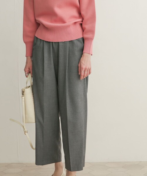 URBAN RESEARCH DOORS（アーバンリサーチドアーズ）の「クリアツイルストレートパンツ（その他・レディース・BLACK/GRAY・0/1）」の2枚目の写真