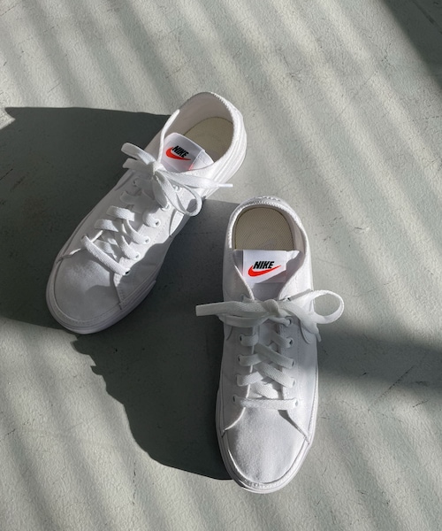 NIKE（ナイキ）の「NIKE コートレガシーキャンバス（その他・レディース・ホワイト/ピンクオックスフォ・23.5/24/24.5）」の4枚目の写真