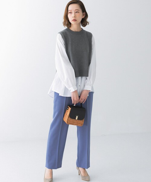 今季A/W 試着のみ　アーバンリサーチ　ニットベスト×カットソーレイヤードセット URBAN RESEARCH ROSSO WOMEN（アーバンリサーチ ロッソ）の「【WEB限定