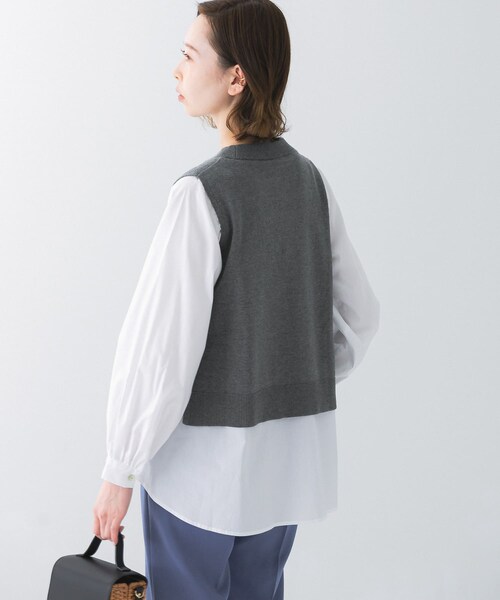 今季A/W 試着のみ　アーバンリサーチ　ニットベスト×カットソーレイヤードセット URBAN RESEARCH ROSSO WOMEN（アーバンリサーチ ロッソ）の「【WEB限定