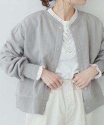 PUAL CE CIN | 裏起毛ショートブルゾン(カーディガン/ボレロ)