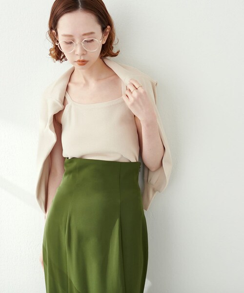 natural couture 深Vショート丈ニットアンサンブル natural couture（ナチュラルクチュール）の「【WEB限定】深Vショート