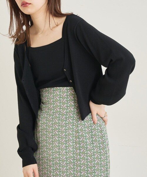 natural couture 深Vショート丈ニットアンサンブル natural couture（ナチュラルクチュール）の「【WEB限定】深Vショート