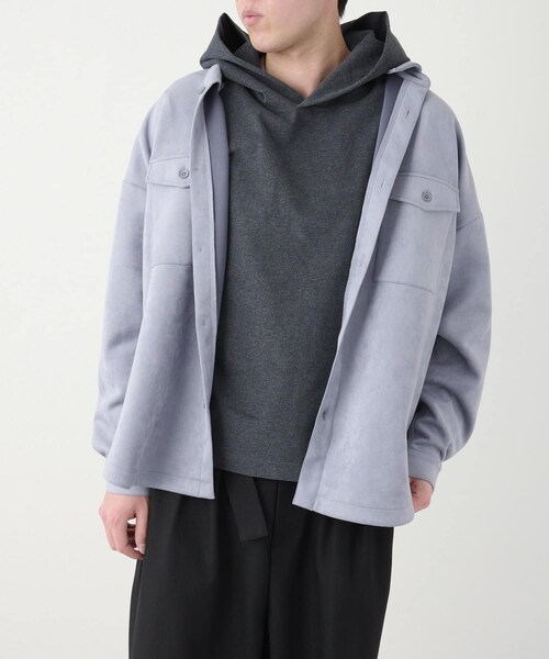 COLONY 2139（コロニートゥーワンスリーナイン）の「フェイクスエードシャツ（シャツ/ブラウス・メンズ・ブラック/アイボリー/ブルー・M/L/XL）」の3枚目の写真