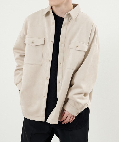 COLONY 2139（コロニートゥーワンスリーナイン）の「フェイクスエードシャツ（シャツ/ブラウス・メンズ・ブラック/アイボリー/ブルー・M/L/XL）」の2枚目の写真