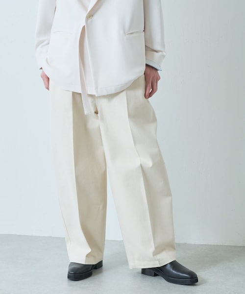 センタープレスワイドデニム