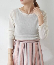 SHENERY | シアークレープブルーゼヘムロンTEE(Tシャツ/カットソー)