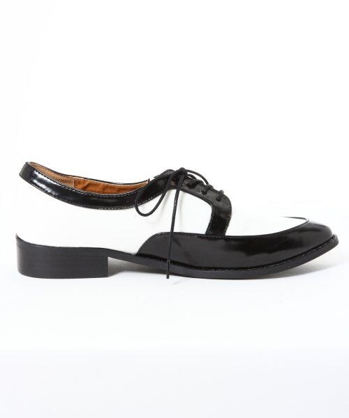 JEANASIS（ジーナシス）の「【先行予約】ポインテットレースUPシューズ（シューズ・レディース・ホワイト×ブラック/ブラック・M(23-23.5)/Ｌ(24-24.5)）」の5枚目の写真