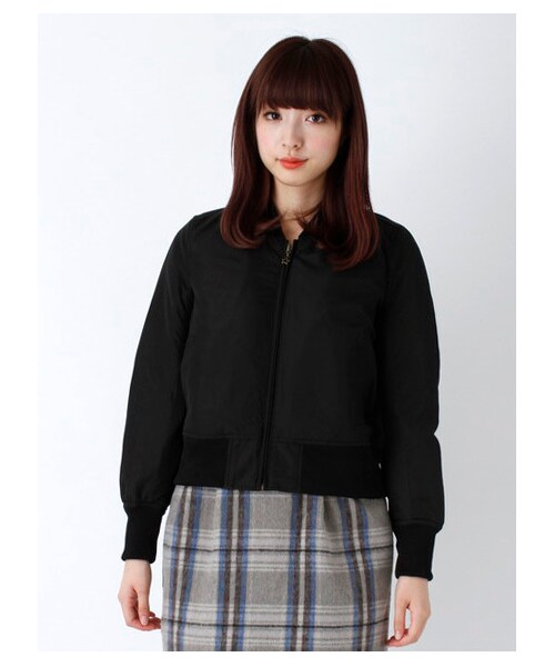 E hyphen world gallery(イーハイフンワールドギャラリー)の「ショートブルゾン(ブルゾン ・レディース・ブラック/カーキ/ネイビー・F)」の10枚目の写真