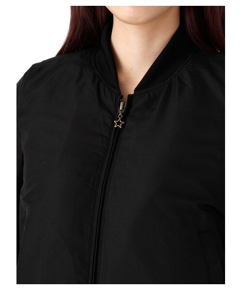 E hyphen world gallery(イーハイフンワールドギャラリー)の「ショートブルゾン(ブルゾン ・レディース・ブラック/カーキ/ネイビー・F)」の7枚目の写真