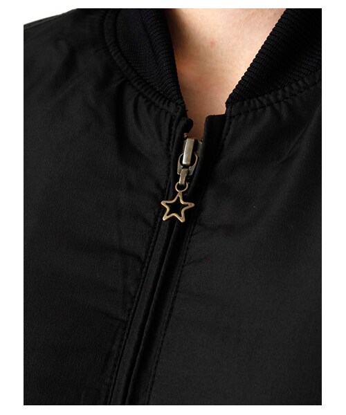 E hyphen world gallery(イーハイフンワールドギャラリー)の「ショートブルゾン(ブルゾン ・レディース・ブラック/カーキ/ネイビー・F)」の9枚目の写真