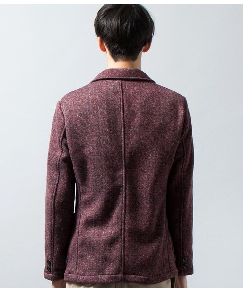 JUNMEN（ジュンメン）の「フリースヘリンボンジャケット（ジャケット・メンズ・チャコール/ネイビー/レッド・S/M/L）」の6枚目の写真