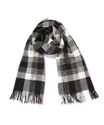 JUNMEN | 変形ブロックチェックマフラー(ファッション雑貨)