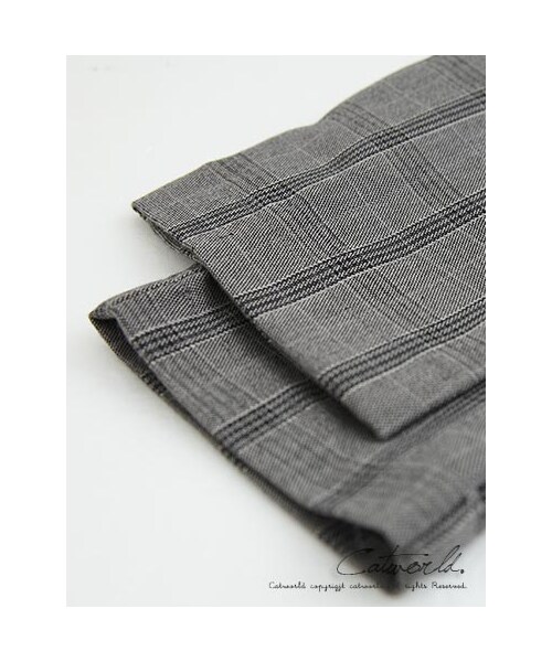 catworld（キャットワールド）の「灰格紋質感老爺褲（その他・レディース・淺灰/深灰・S/M/L/XL）」の7枚目の写真