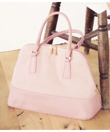 PEACH JOHN | ＰＪ　ＢＡＳＩＣ／マテリアルＭＩＸラウンドボストン(バッグ)