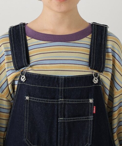 DOUBLE NAME（ダブルネーム）の「配色ステッチオーバーオール（オールインワン・サロペット・レディース・キナリ/ワンウォッシュ/オフ系・FREE）」の15枚目の写真