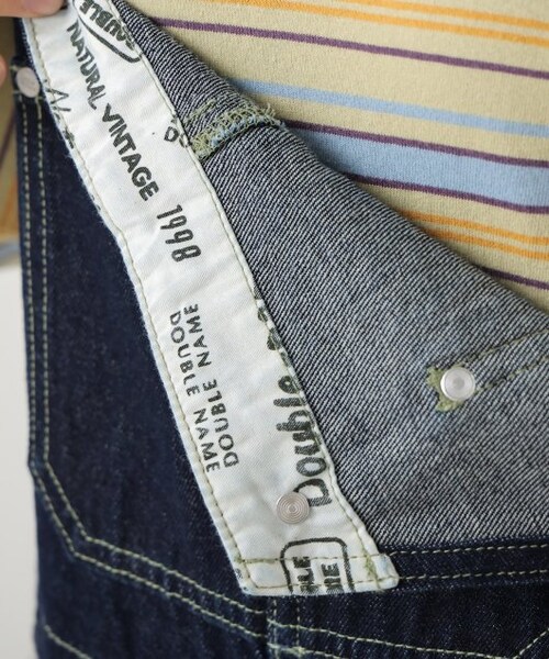 DOUBLE NAME（ダブルネーム）の「配色ステッチオーバーオール（オールインワン・サロペット・レディース・キナリ/ワンウォッシュ/オフ系・FREE）」の18枚目の写真