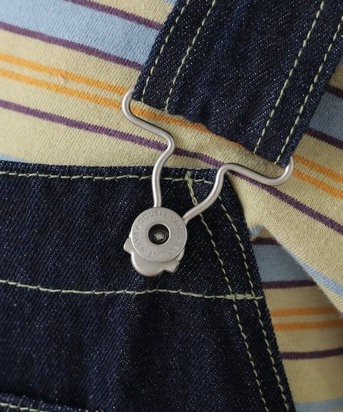 DOUBLE NAME（ダブルネーム）の「配色ステッチオーバーオール（オールインワン・サロペット・レディース・キナリ/ワンウォッシュ/オフ系・FREE）」の17枚目の写真