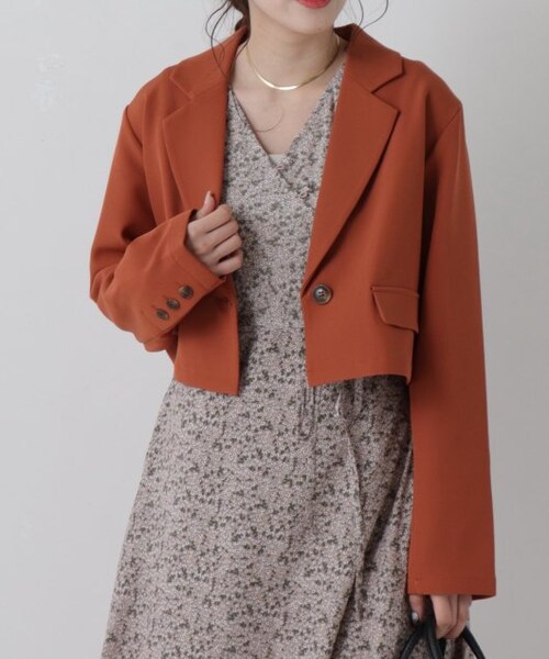 RAY CASSIN（レイカズン）の「ショートジャケット（ジャケット/アウター・レディース・オレンジ/キナリ/ピスタチオ/クロ系・FREE）」の17枚目の写真